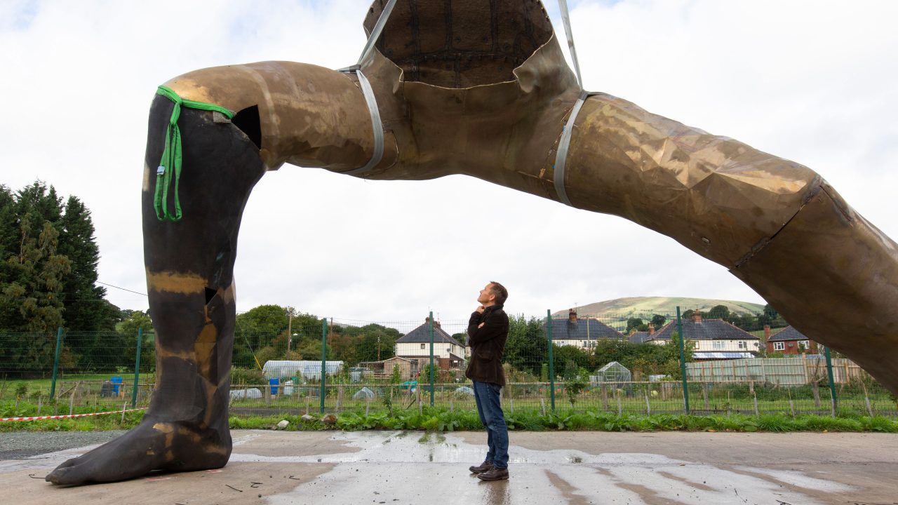 Giant bronze sculpture brings controversial message to the Theatre Royal Plymouth